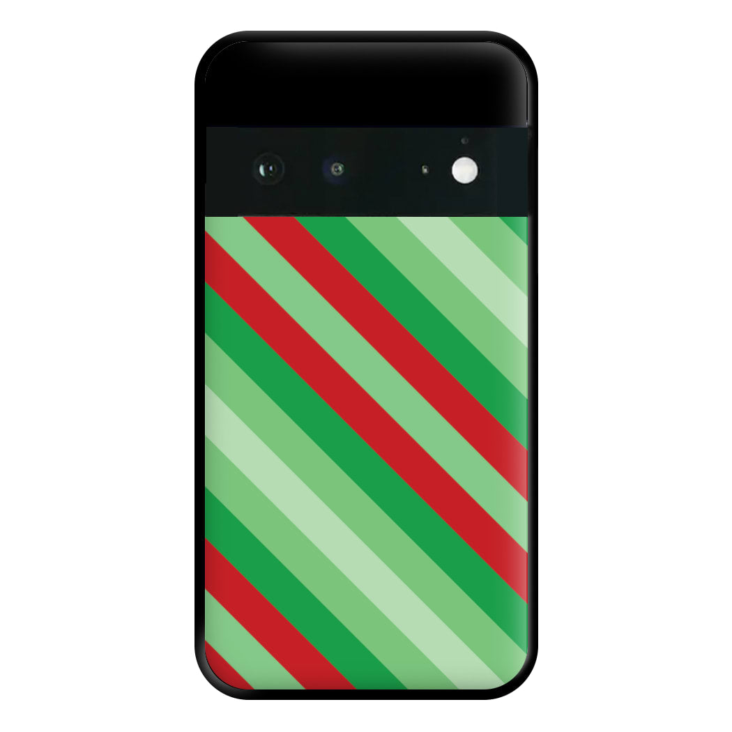 Wrapping Paper Green Pattern Phone Case for Google Pixel 6a