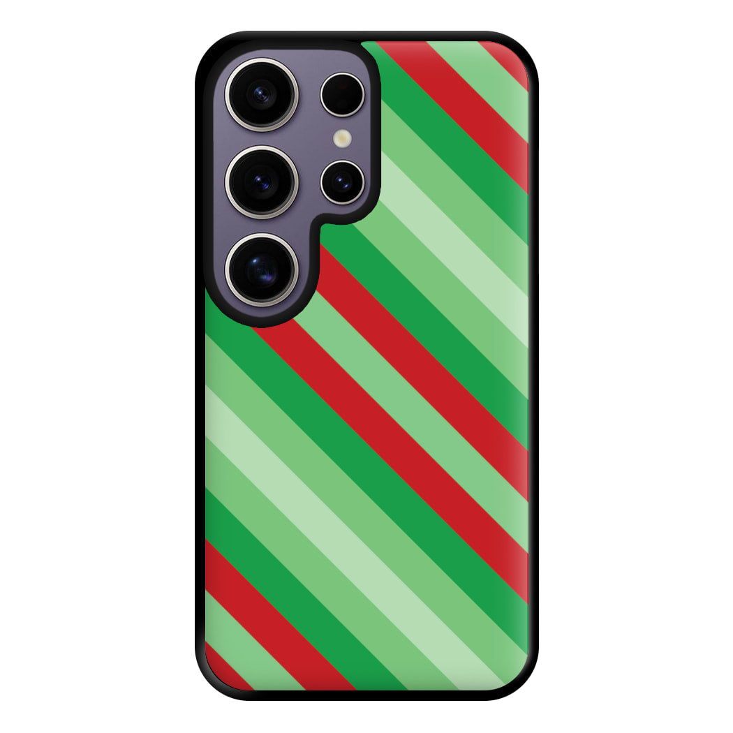 Wrapping Paper Green Pattern Phone Case for Galaxy S25 Ultra