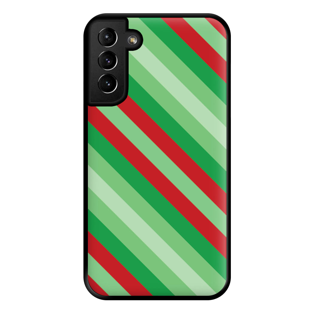 Wrapping Paper Green Pattern Phone Case for Galaxy S21 Plus