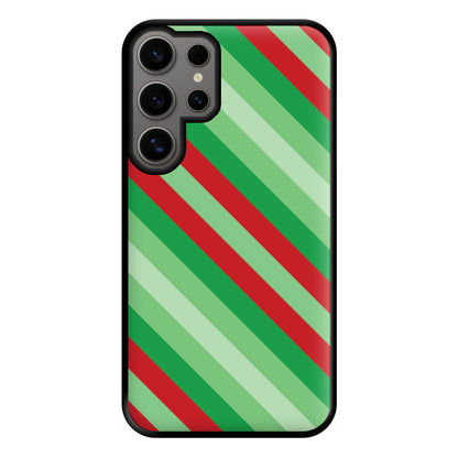 Wrapping Paper Green Pattern Phone Case for Galaxy S24 Ultra