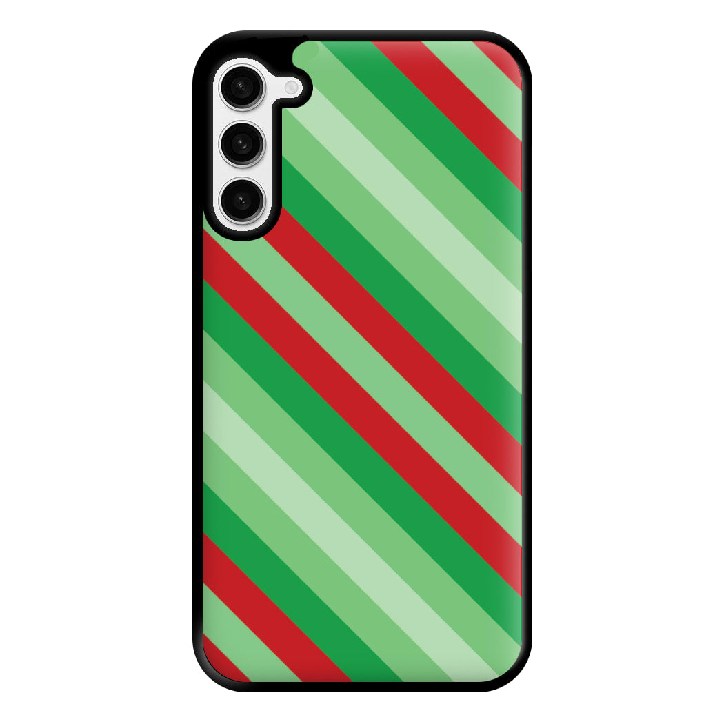 Wrapping Paper Green Pattern Phone Case for Galaxy S23 Plus