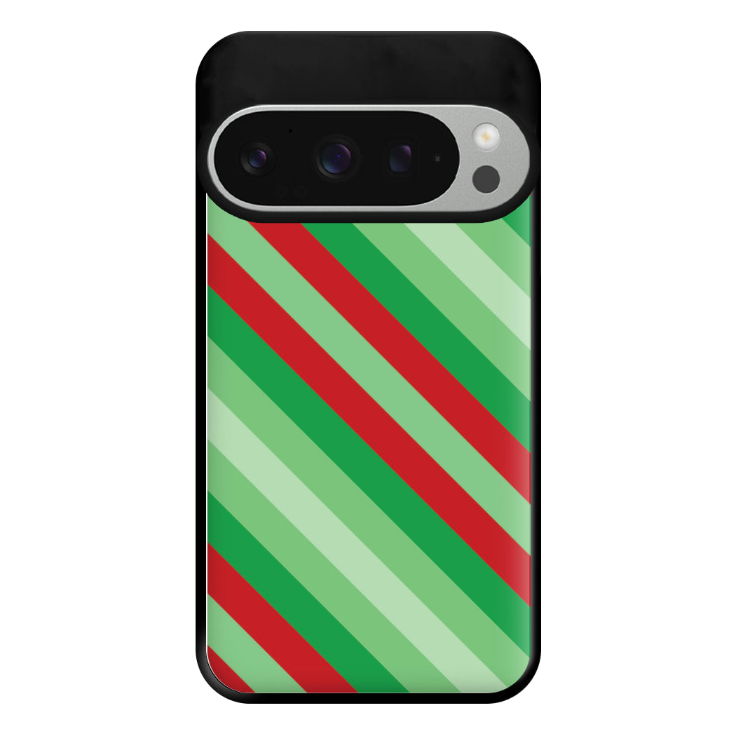 Wrapping Paper Green Pattern Phone Case for Google Pixel 9 Pro XL