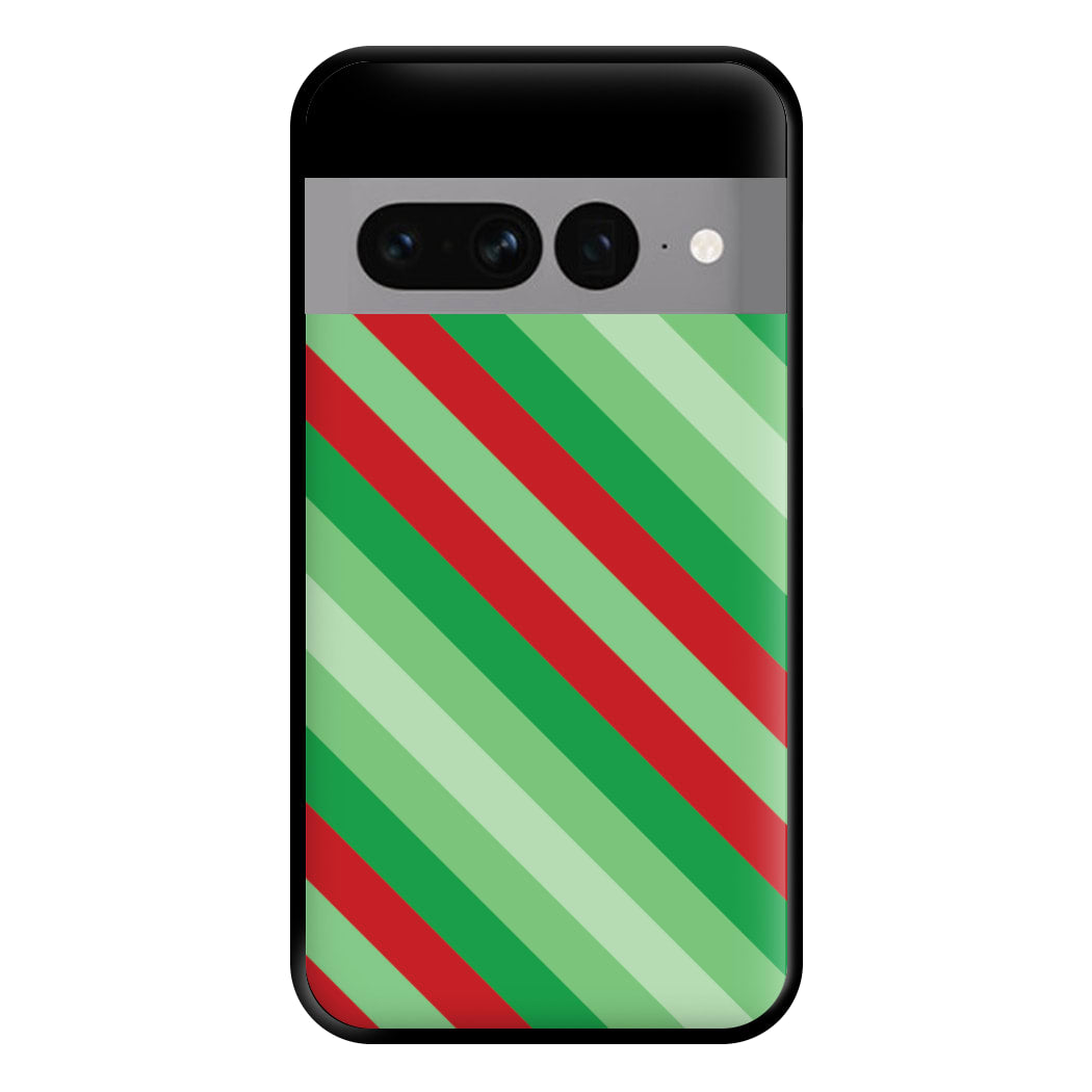 Wrapping Paper Green Pattern Phone Case for Google Pixel 7 Pro