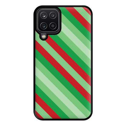 Wrapping Paper Green Pattern Phone Case for Galaxy A12