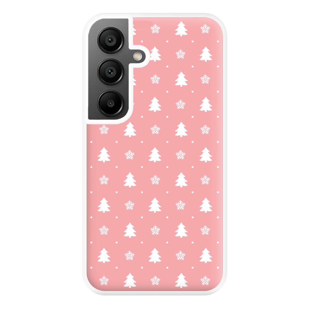 Pink Tree Pattern Phone Case for Galaxy A55