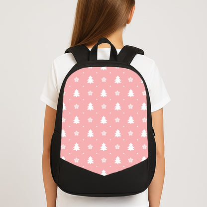 Pink Tree Pattern Large School Bag