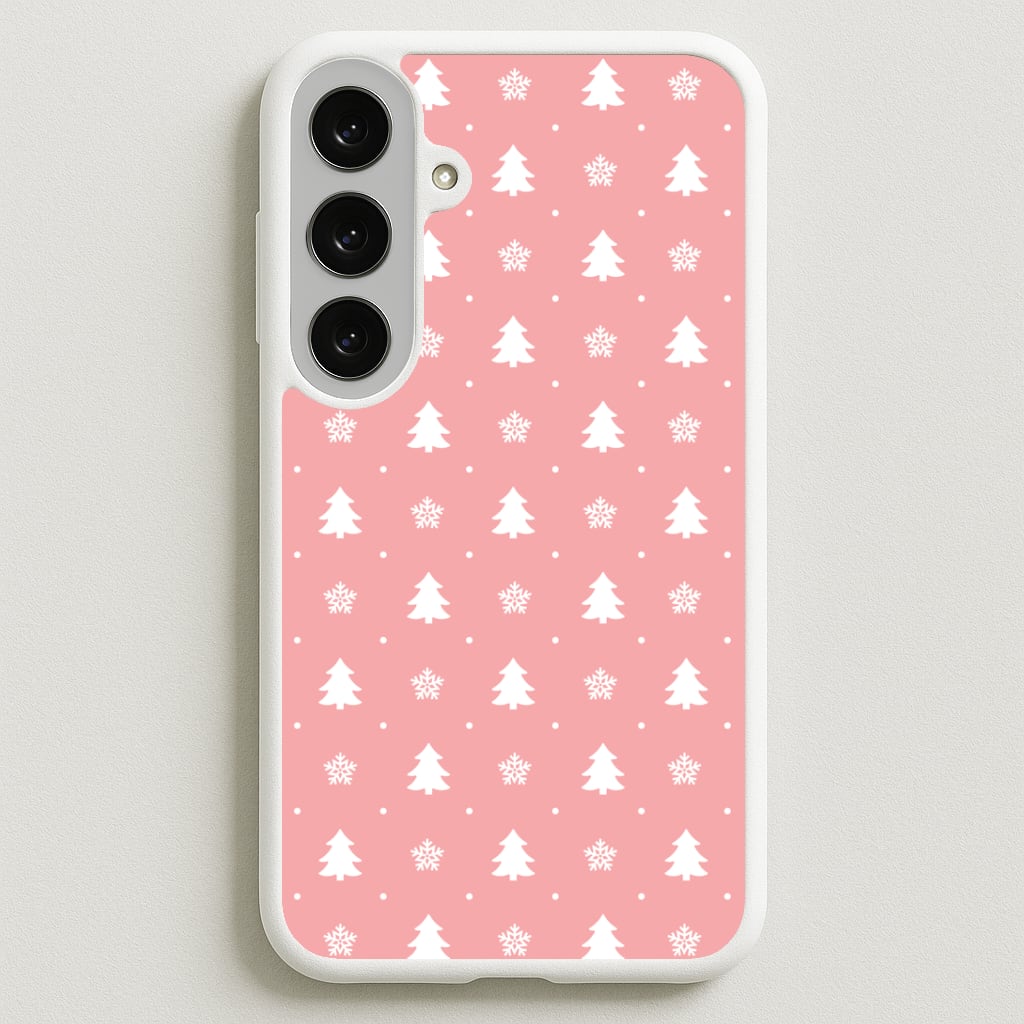 Pink Tree Pattern Phone Case for Galaxy S25FE