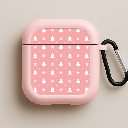 Pink Tree Pattern Pink AirPods Case