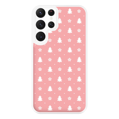 Pink Tree Pattern Phone Case for Galaxy S22 Ultra