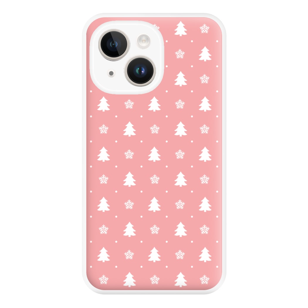 Pink Tree Pattern Phone Case for iPhone 14 Plus