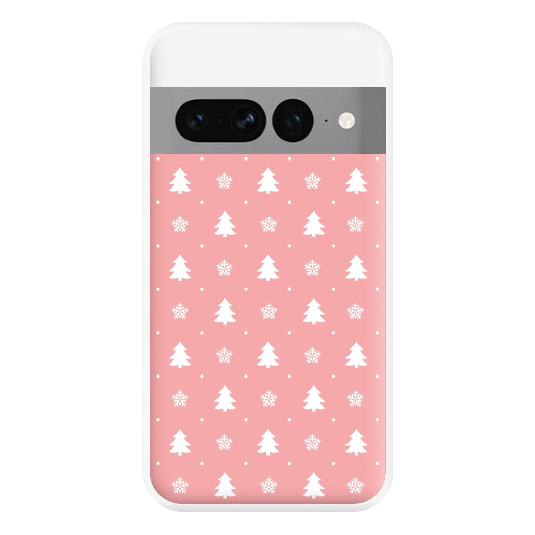 Pink Tree Pattern Phone Case for Google Pixel 7 Pro