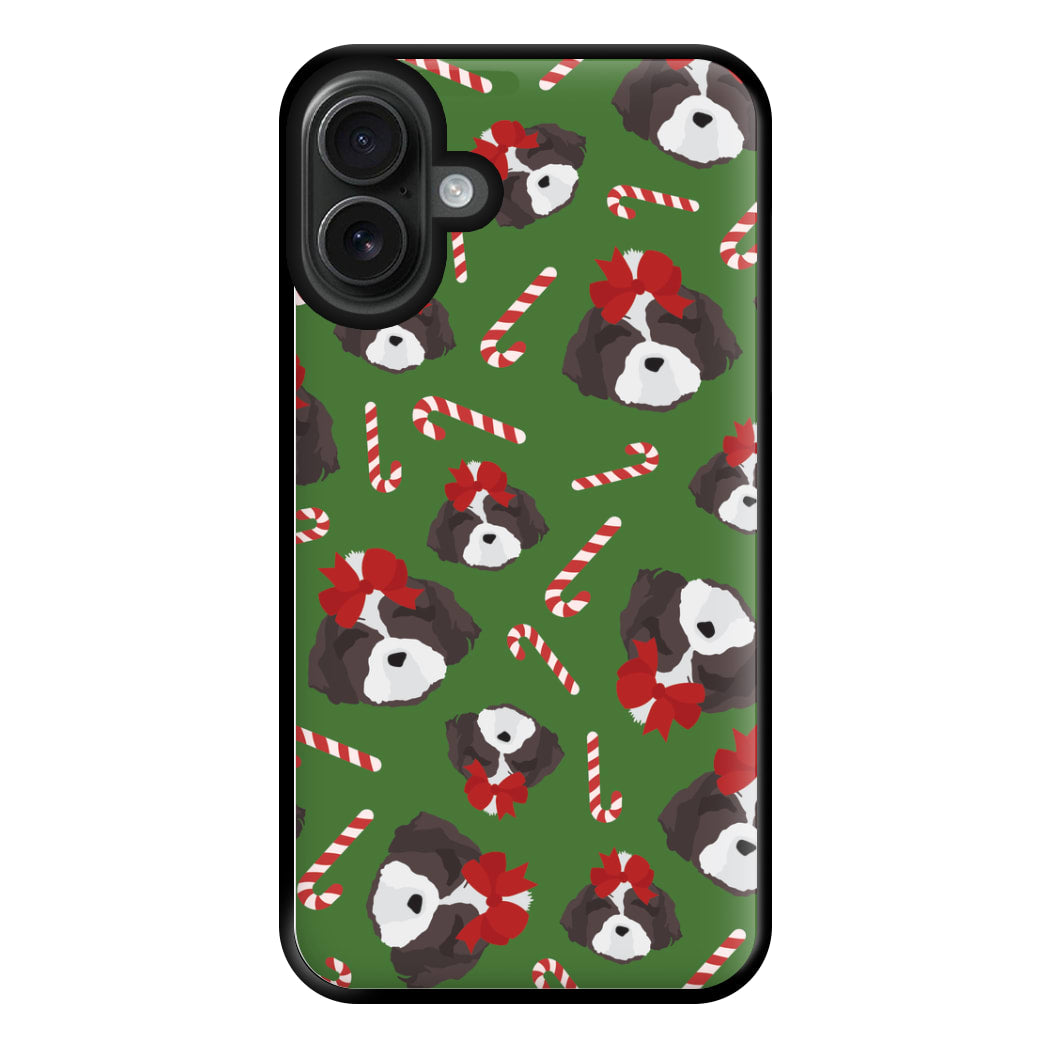 Dog Christmas Pattern Phone Case for iPhone 16 Plus