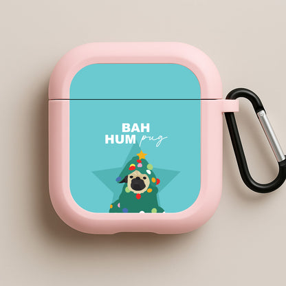 Bah Hum Pug Pink AirPods Case