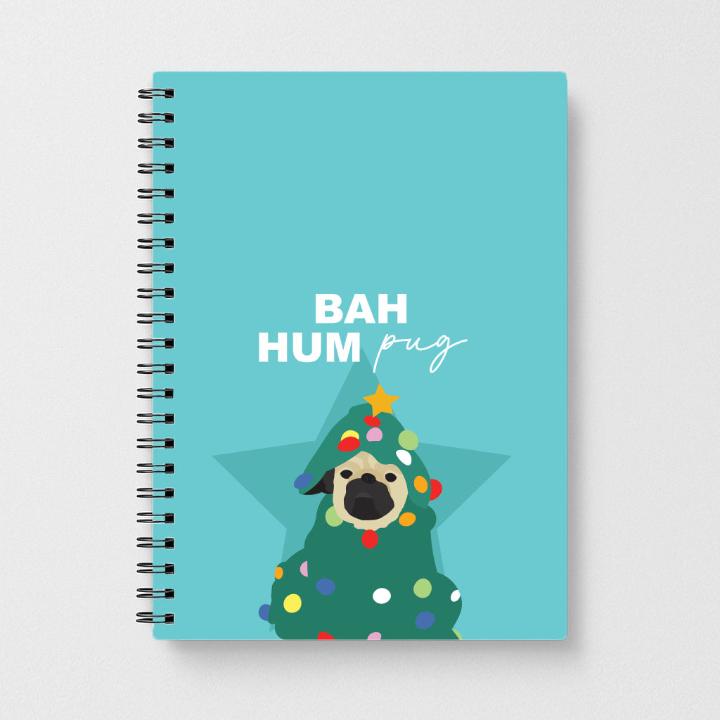 Bah Hum Pug Notebook