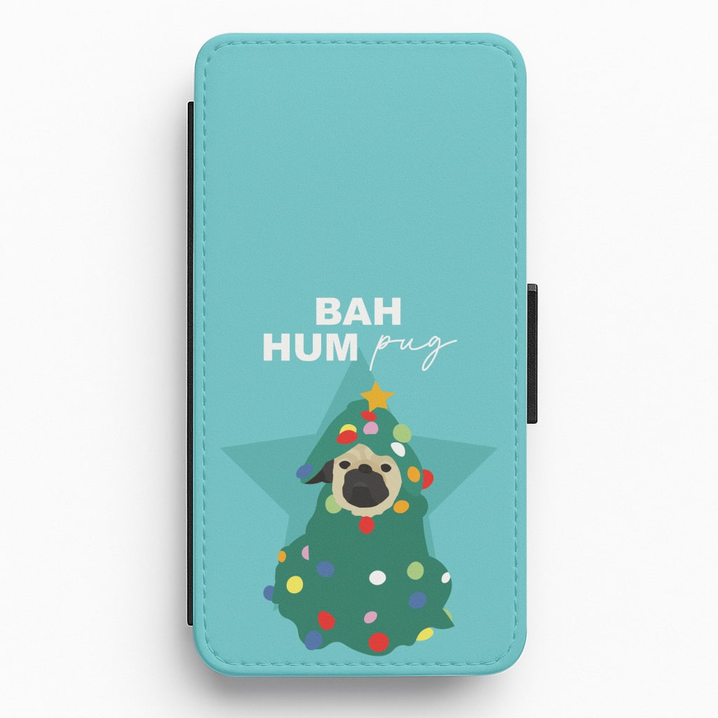 Bah Hum Pug Flip / Wallet Phone Case