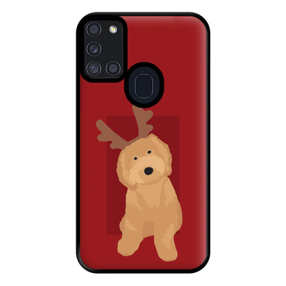 Dog Christmas Ears Phone Case for Galaxy A21s