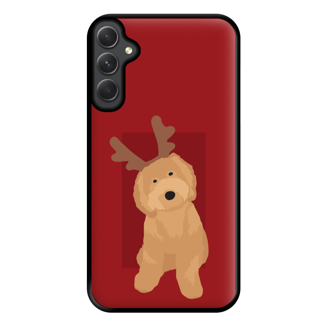 Dog Christmas Ears Phone Case for Galaxy A34