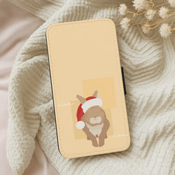 Rabbit Christmas Ears Wallet Phone Case