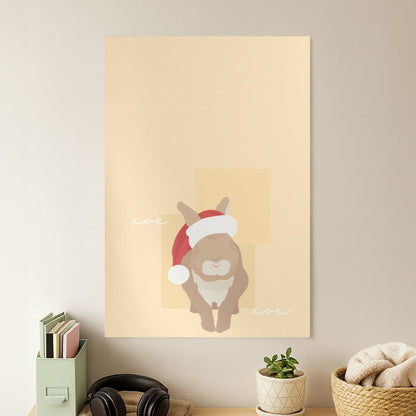 Rabbit Christmas Ears Poster