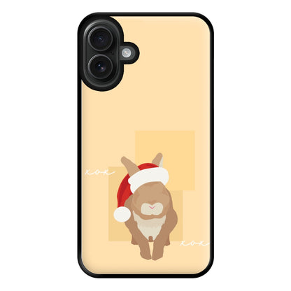 Rabbit Christmas Ears Phone Case for iPhone 16 Plus