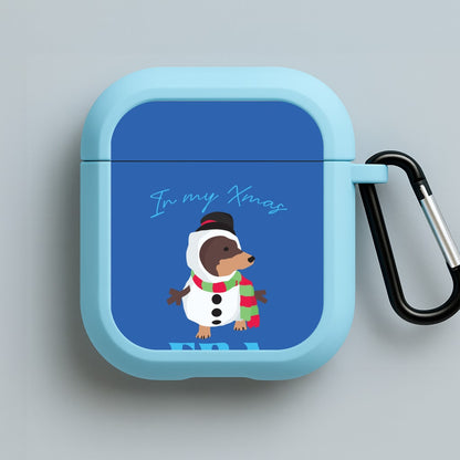 It's My Xmas Era Dog Blue AirPods Case