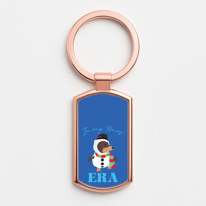 It's My Xmas Era Dog Rose Gold Keyring