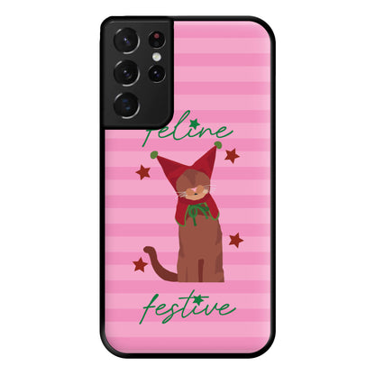 Feline Festive  Phone Case for Galaxy S21 Ultra