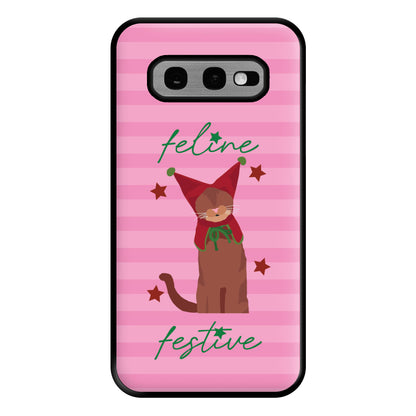 Feline Festive  Phone Case for Galaxy S10e