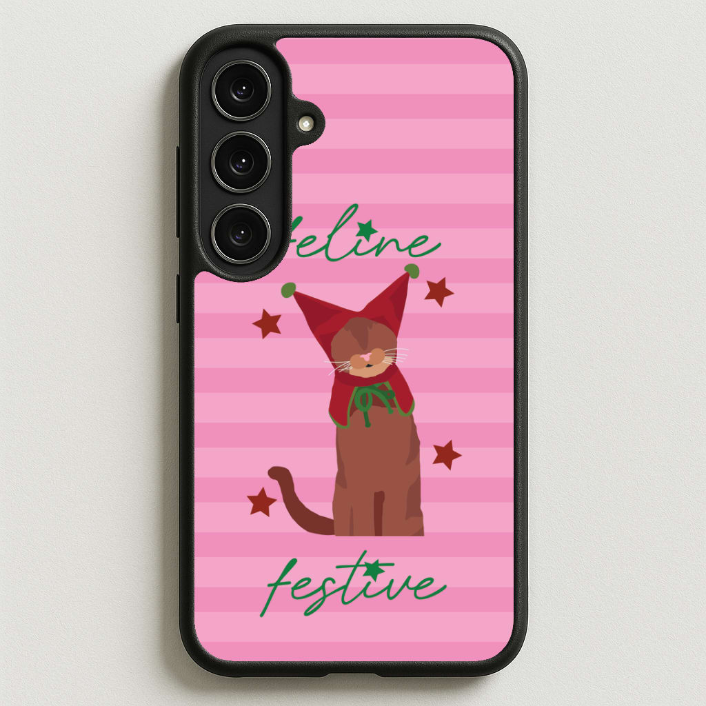Feline Festive Phone Case for Galaxy S25FE
