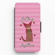 Feline Festive Flip / Wallet Phone Case 1