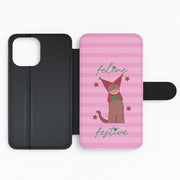 Feline Festive Flip / Wallet Phone Case 2