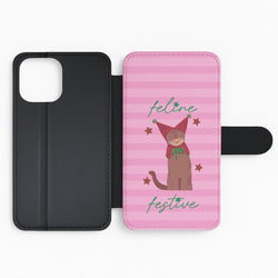 Feline Festive  Flip Phone Case