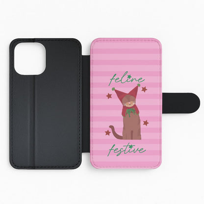 Feline Festive  Flip Phone Case
