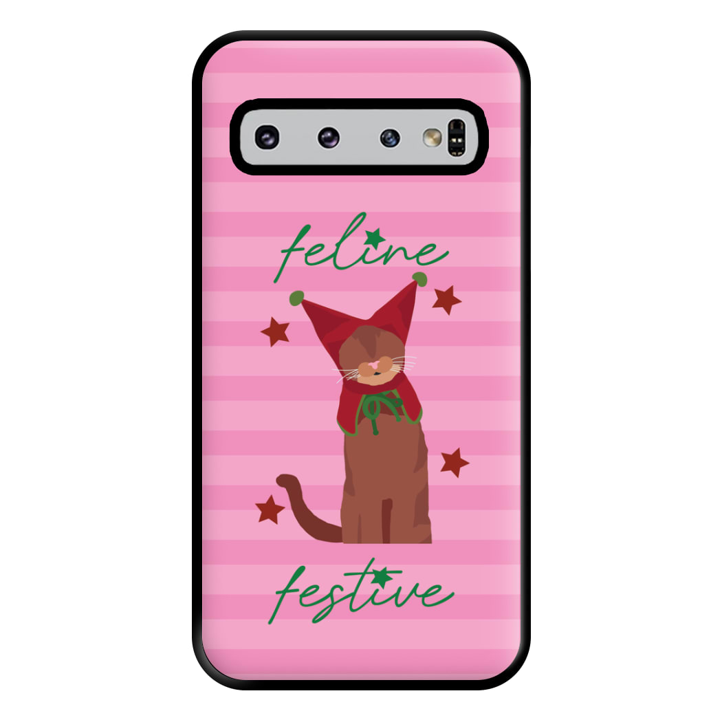 Feline Festive  Phone Case for Galaxy S10 Plus