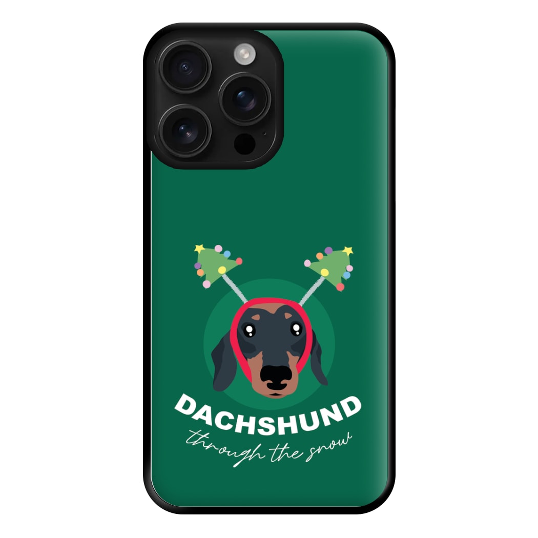 Dachshund Through The Snow Phone Case