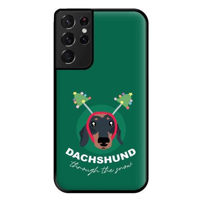 Dachshund Through The Snow Phone Case for Galaxy S21 Ultra