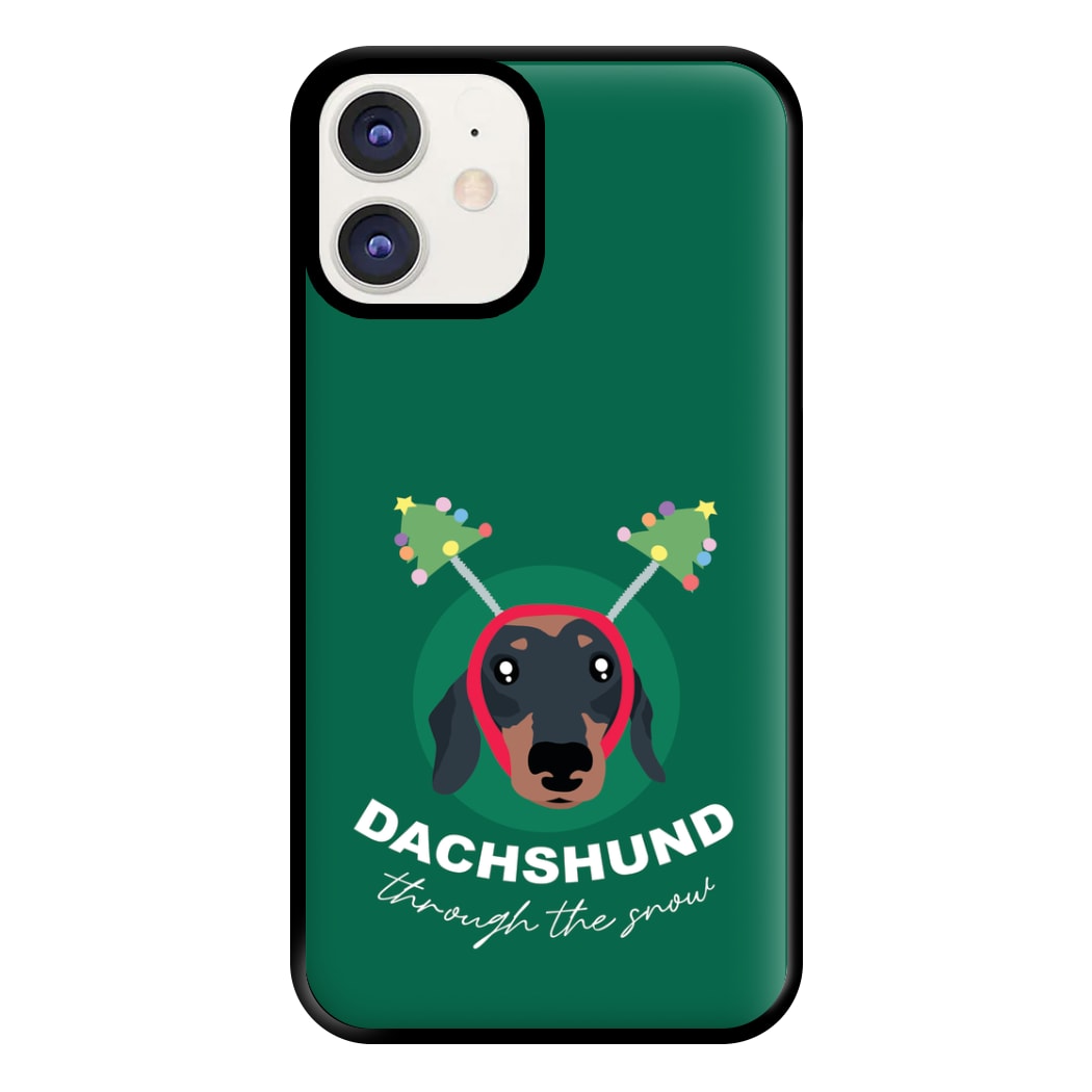 Dachshund Through The Snow Phone Case for iPhone 12 / 12 Pro