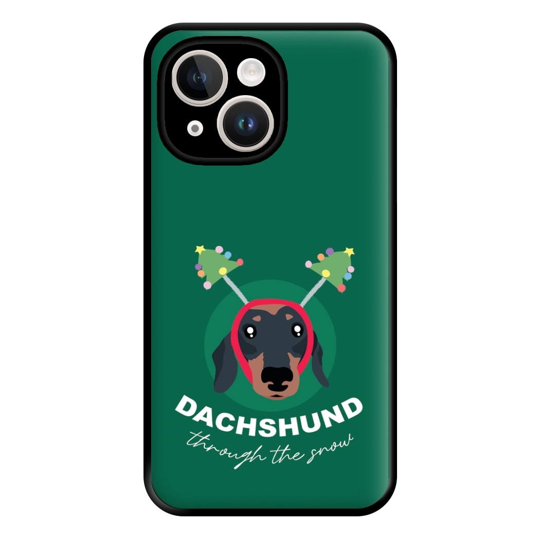 Dachshund Through The Snow Phone Case for iPhone 14 Plus