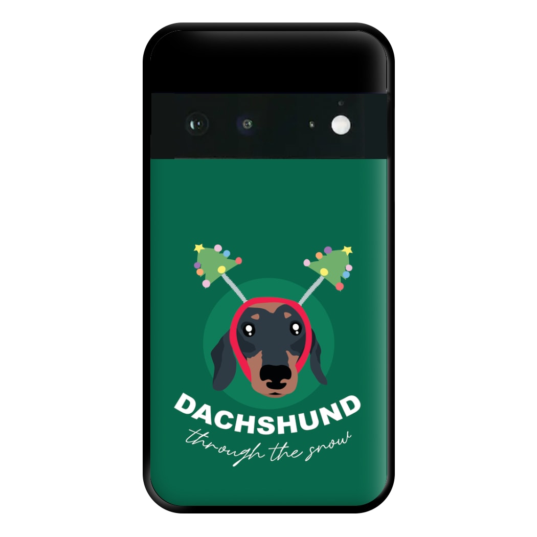 Dachshund Through The Snow Phone Case for Google Pixel 6a