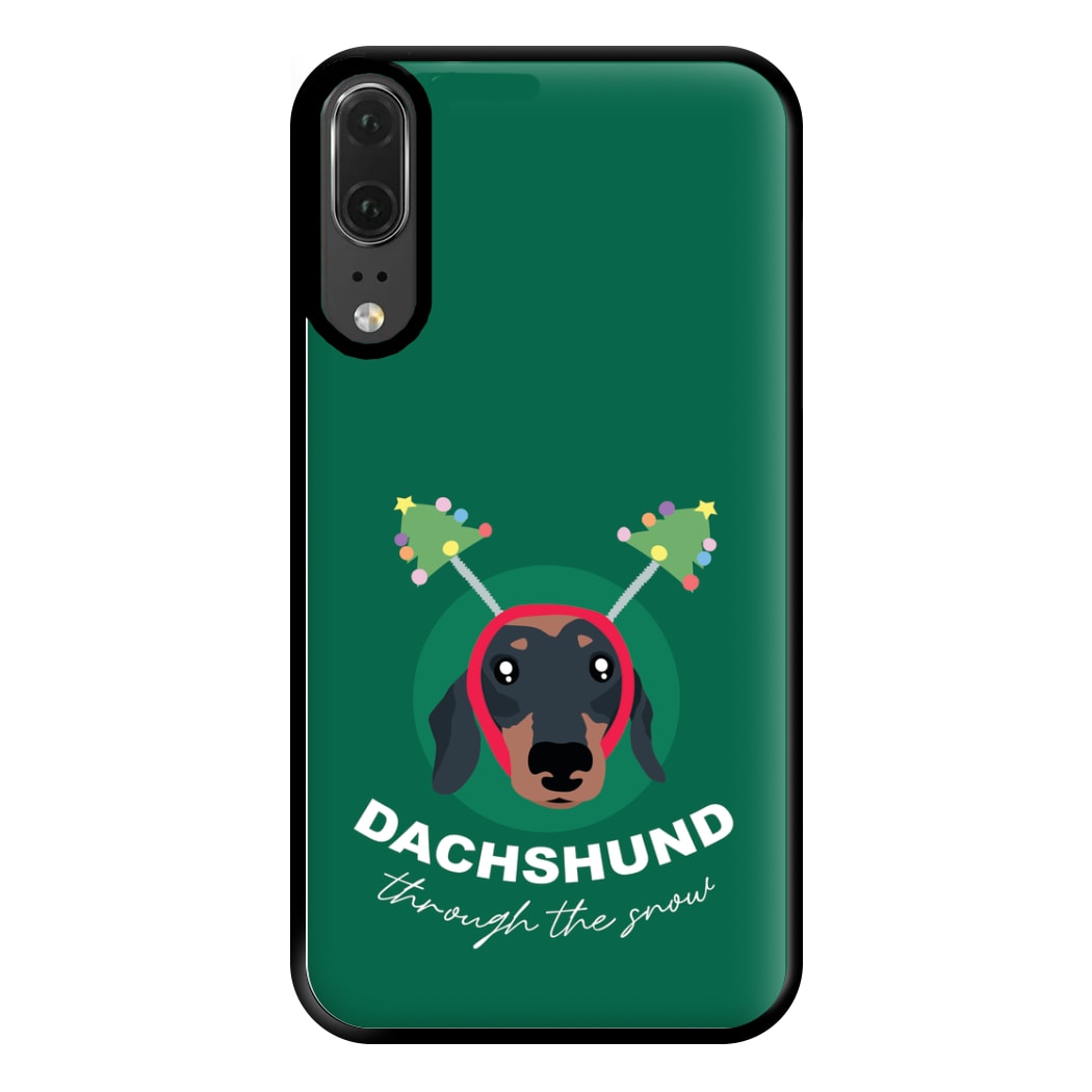 Dachshund Through The Snow Phone Case for Huawei P20