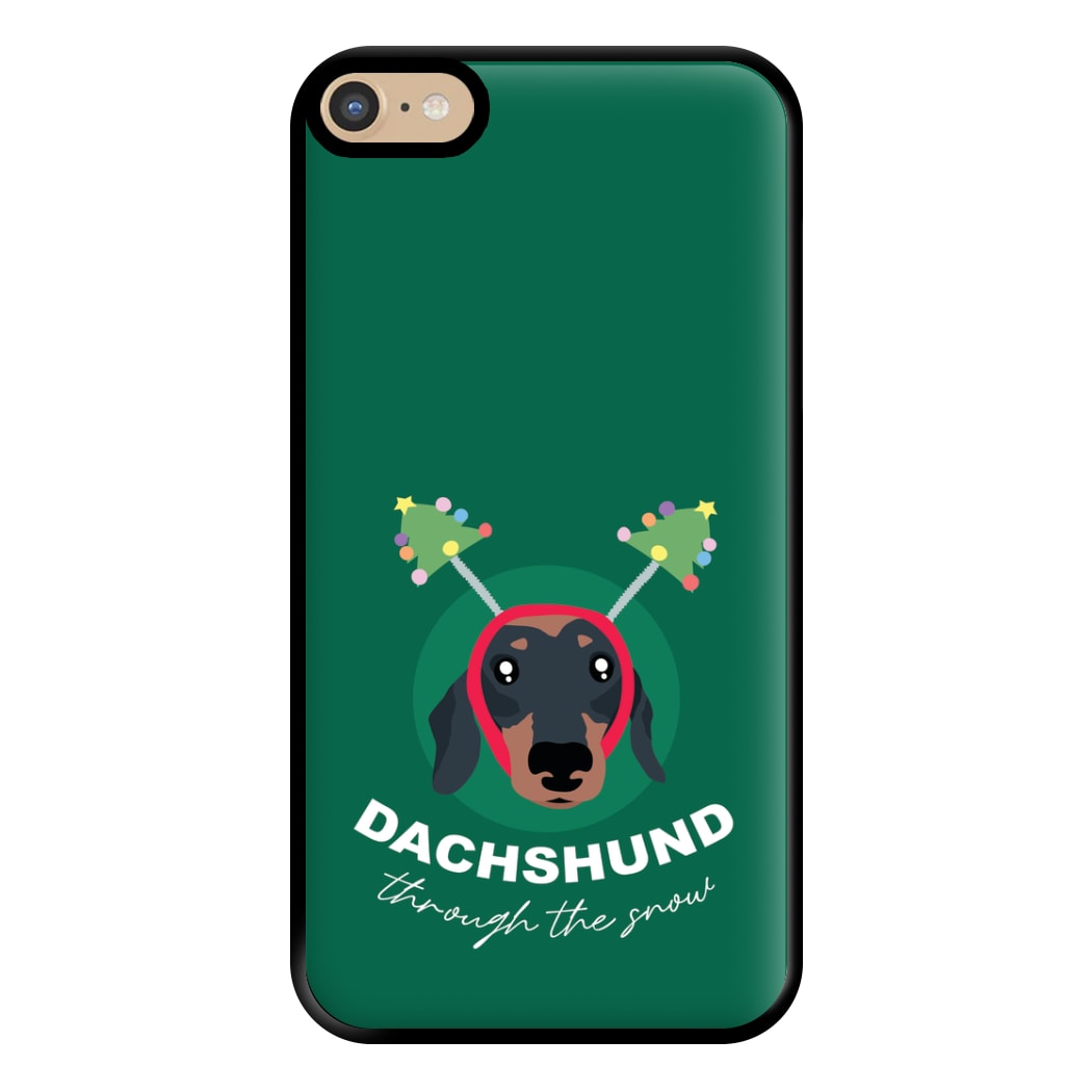 Dachshund Through The Snow Phone Case for iPhone 6 Plus / 7 Plus / 8 Plus