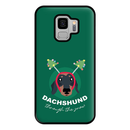 Dachshund Through The Snow Phone Case for Galaxy S9 Plus