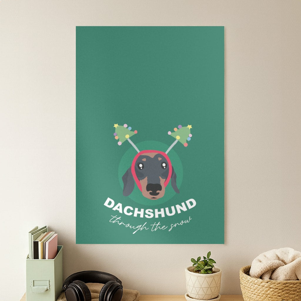Dachshund Through The Snow Poster