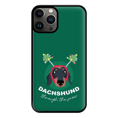 Dachshund Through The Snow Phone Case for iPhone 13 Pro Max