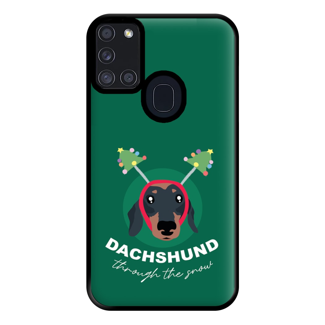 Dachshund Through The Snow Phone Case for Galaxy A21s