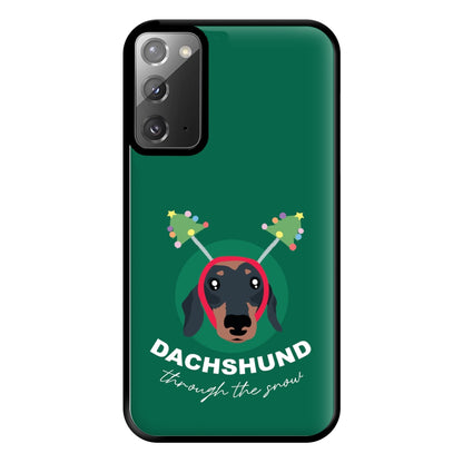 Dachshund Through The Snow Phone Case for Galaxy Note 20 Ultra