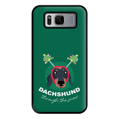 Dachshund Through The Snow Phone Case for Galaxy S8 Plus