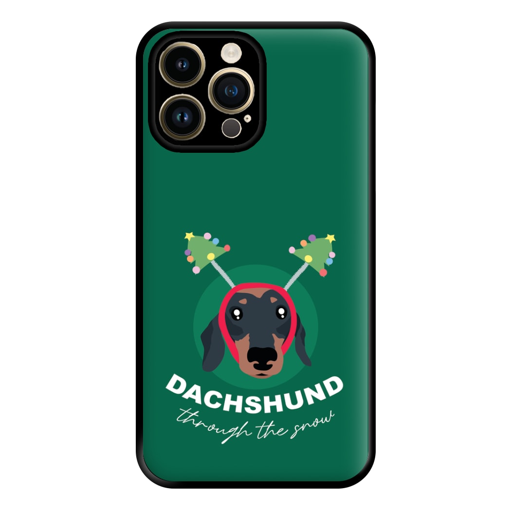 Dachshund Through The Snow Phone Case for iPhone 14 Pro Max