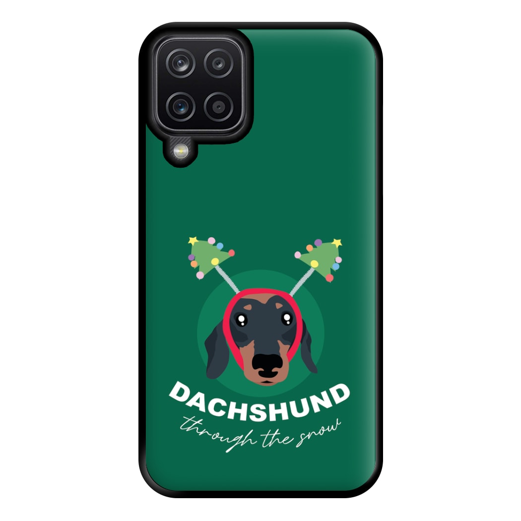 Dachshund Through The Snow Phone Case for Galaxy A12