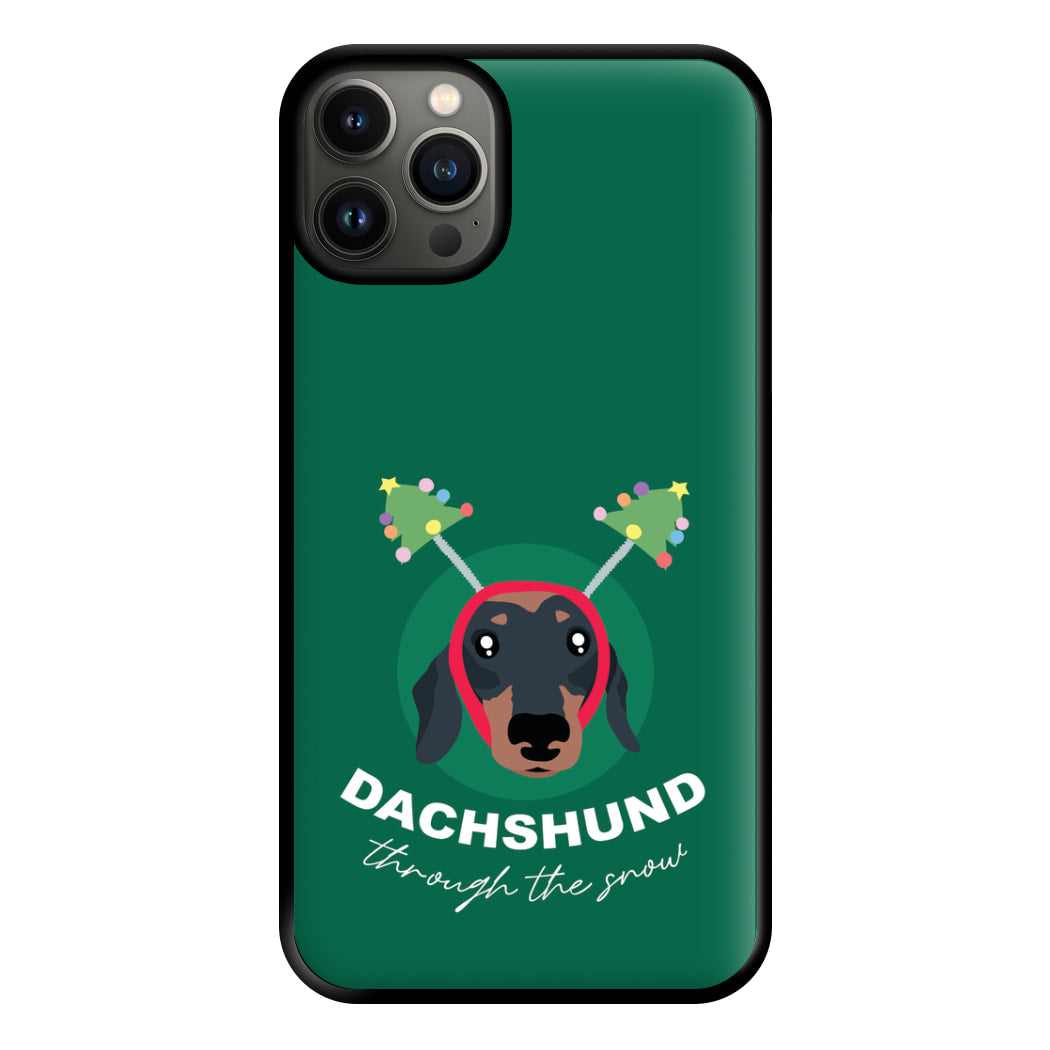 Dachshund Through The Snow Phone Case for iPhone 13